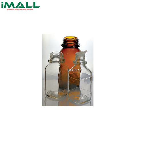 Chai vuông đựng mẫu có vòng đệm WITEG 5 897 500 (500ml; 10 cái)