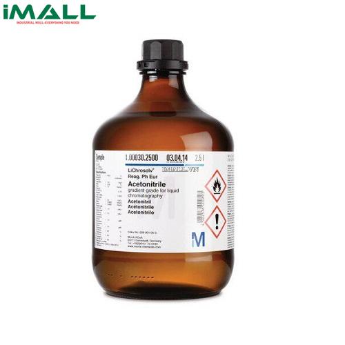Nước sử dụng cho sắc ký (H₂O, Chai thủy tinh 4l) Merck 1153334000