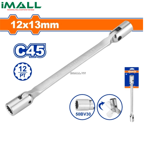 Cờ lê 2 đầu tuýp lắc léo 14x15mm Wadfow WTH2E04