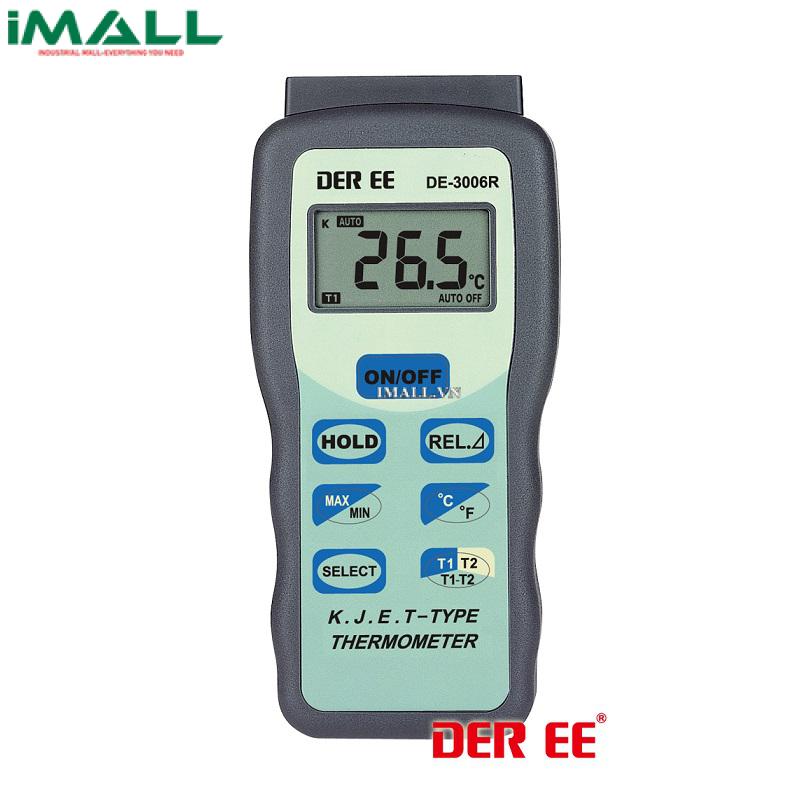 Máy đo nhiệt độ tiếp xúc (kiểu K/J/E/T) DER EE DE-3006R (2 kênh)