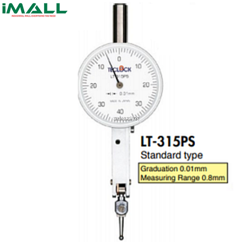 Đồng hồ so chân gập TECLOCK LT-315PS (0.8mm/0.01mm)