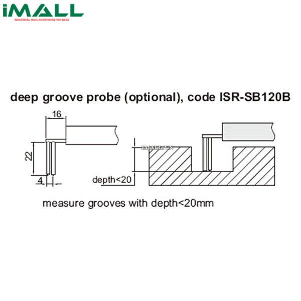Đầu dò rãnh sâu INSIZE ISR-SB120B (dùng cho ISR-S1000B)