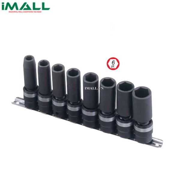 Bộ Khẩu Khớp Xoay Loại Dài Dùng Cho Súng 1/2" GENIUS TG-408SD (8 Chiếc 7/16"~7/8")