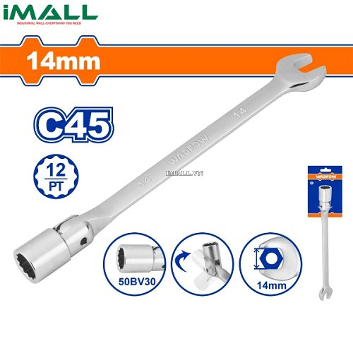 Cờ lê tuýp lắc léo 14mm Wadfow WTH1E14