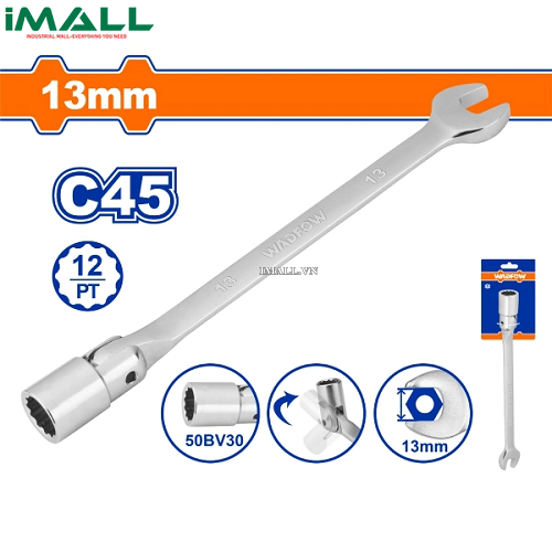 Cờ lê tuýp lắc léo 13mm Wadfow WTH1E13