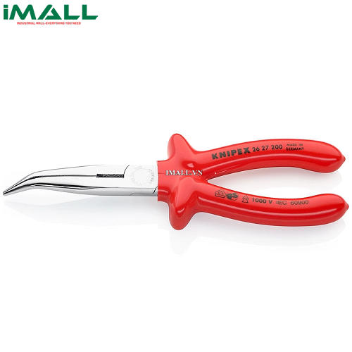 Kìm mũi nhọn công cách điện 1000V (200mm) Knipex 26 27 200