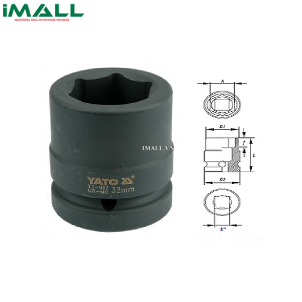 Khẩu mở ốc cho súng Yato YT-1187 (1", 32mm)