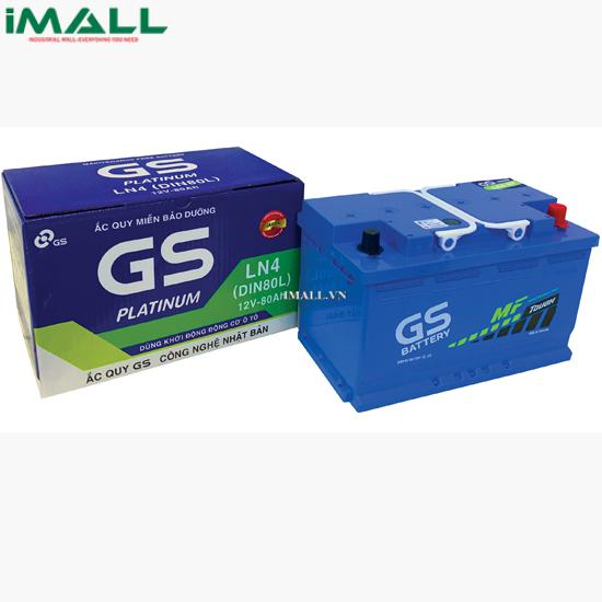 Bình ắc quy GS LN4 (DIN80L) (12V-80Ah/20HR)
