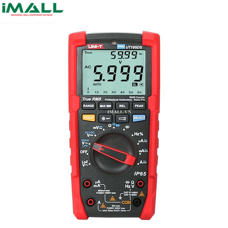Đồng hồ vạn năng UNI-T UT195DS (1000V, 20A, True RMS, 0.5%, IP65)