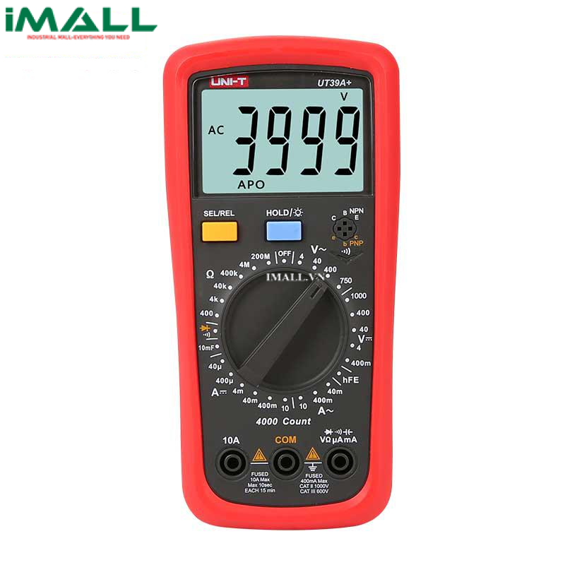 UNI-T UT39A+ Digital Multimeter (1000V,10A, ±0.5%)