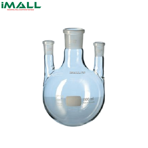 Bình cầu đáy tròn, 3 cổ NS29/32, 2x29/32 2000ml cổ phụ thẳng đứng Duran 241856505