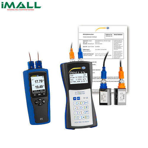 Thiết bi đo lưu lượng siêu âm & máy đo, ghi nhiệt độ PCE TDS 100HS+-ICA