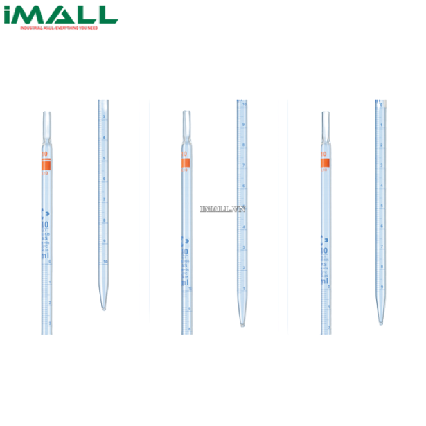 Ống hút thẳng vạch xanh 2ml, AS, chia vạch cuối (type 1) Duran 233461602