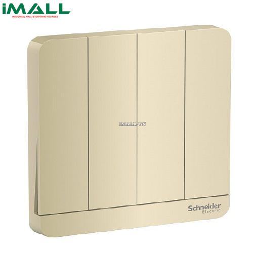 Bốn công tắc 1 chiều có đèn Schneider E8334L1LED_WG_G19