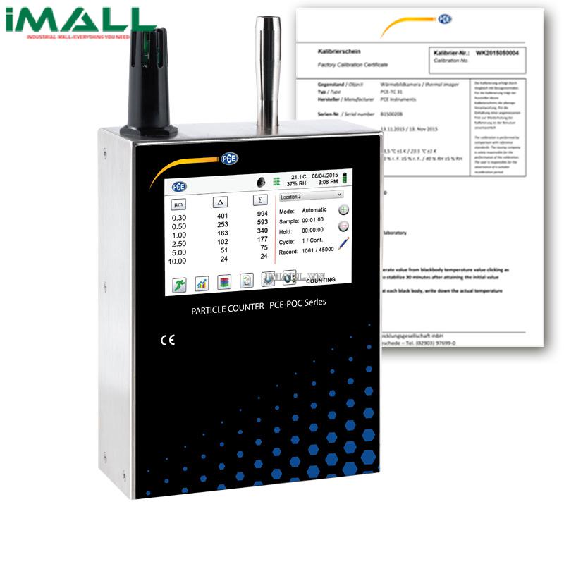 Máy đếm hạt tiểu phân trong không khí PCE PQC 30EU (0.3~25 μm, Calibration Certificate)