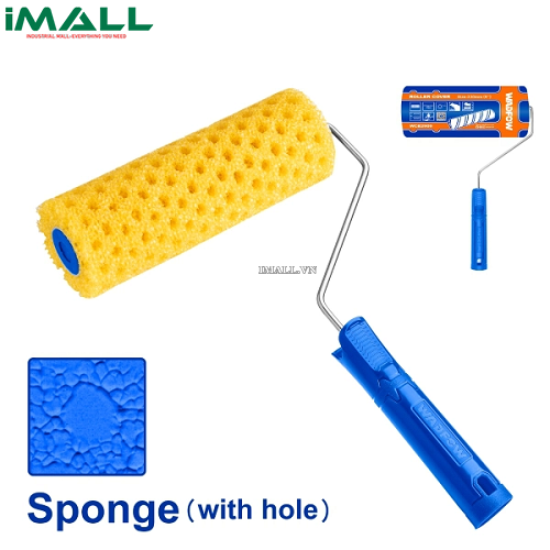 Con lăn sơn xốp lỗ 9" Wadfow WCB5901