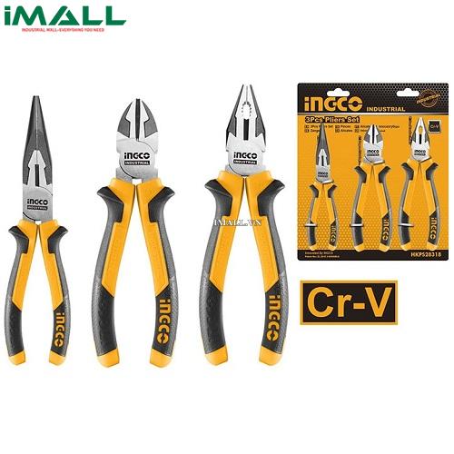 Bộ 3 kìm răng, cắt và nhọn INGCO HKPS28318