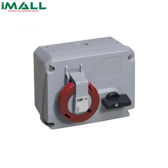 Ổ cắm + khóa liên động ngang ABB 416MHS11W 16A 3P+E 380-415V IP67 (2CMA167821R1000)