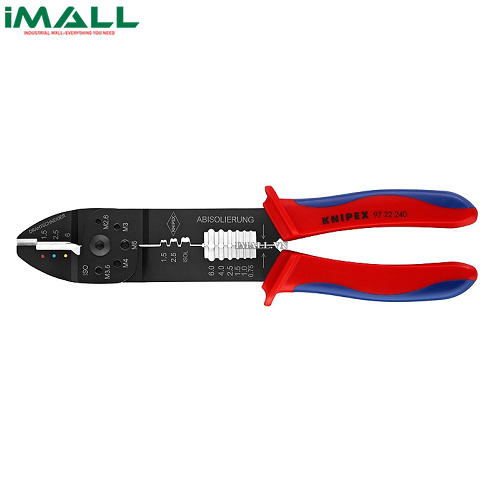Kìm Bấm Cos Ép Cos Chân Thép và Cos Thìa Nối 0,5 - 6,0 mm² Knipex 97 22 240