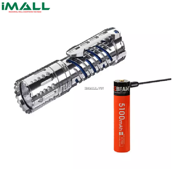 Đèn Pin Siêu Sáng ACEBEAM E70 (ACEE70SSF, STAINLESS STEEL, LED XHP70.2, 4000Lm, chiếu xa 220m, Kèm Pin 21700)
