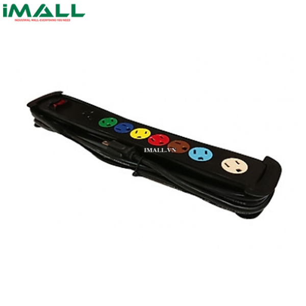 Ổ cắm kéo dài tiêu chuẩn Mỹ - Nhật LiOA 8UC (đen)