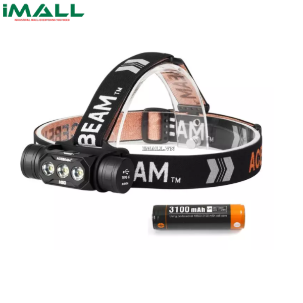 Đèn Pin Đội Đầu ACEBEAM H50 (ACEH50SF, LED SAMSUNG LH351D, 2000 Lm, 137m, Kèm Pin 18650)