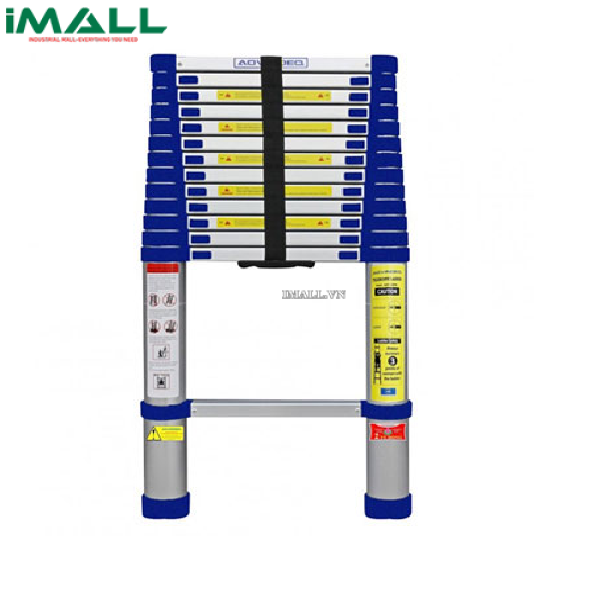 Thang nhôm rút gọn đơn Advindeq ADT212B-blue (3.8m)