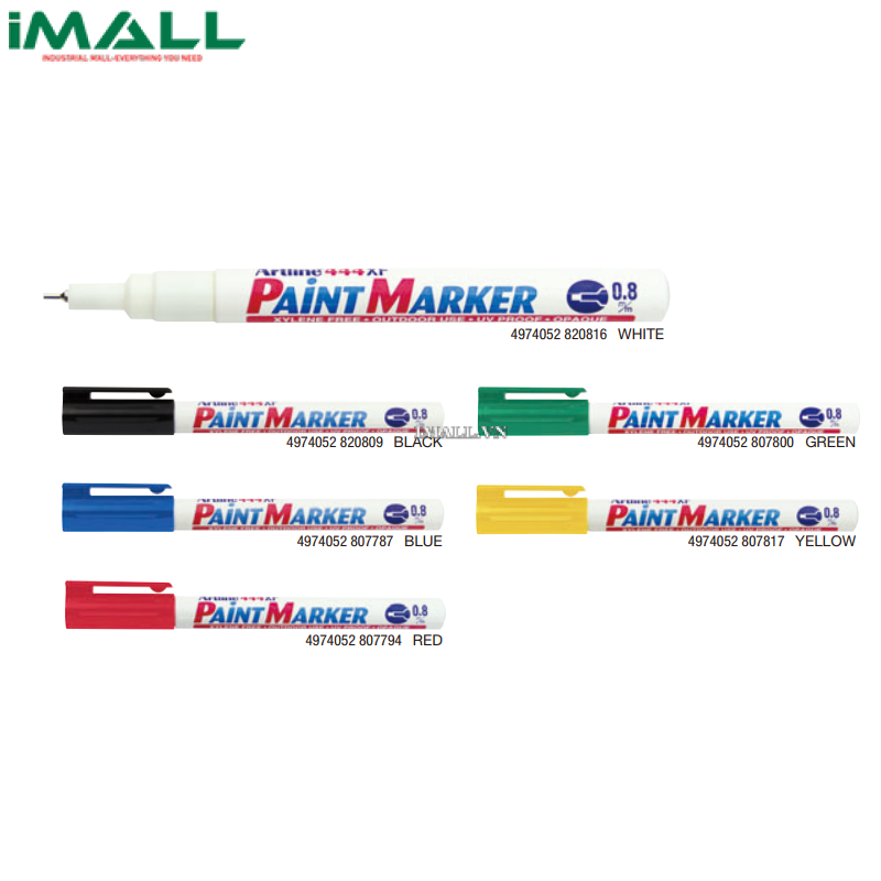 Bút sơn công nghiệp màu vàng  Artline 444XF PAINT MARKER EK-444XF (0.8mm)