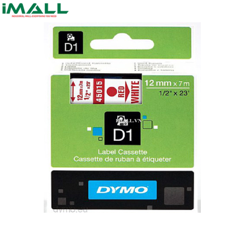 Tem nhãn D1 chữ đen trên nền trắng DYMO 63020714 (19mm x 7m)