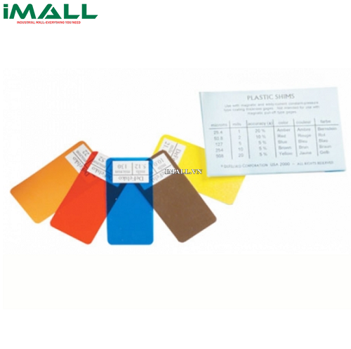 Set tấm nhựa cho máy đo độ dày lớp phủ (5pcs/set; Non-Certified) DEFELSKO STDSHIMS