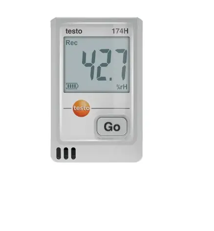 Bộ ghi dữ liệu nhiệt độ và độ ẩm TESTO 174 H (-20 ~ +70 °C, 0 ~ 100 %RH, White)